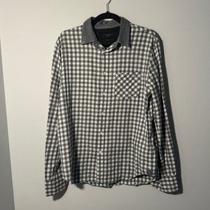 RAG & BONE GREY & WHITE CHECKERED  TOMLIN SHIRT